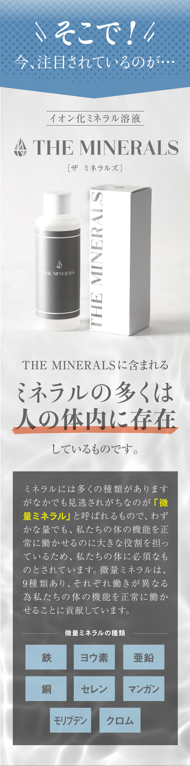 ザ・ミネラルズ(イオン化ミネラル溶液)120ml×2本組 ザ・ミネラルズ | 株式会社カタリヨ